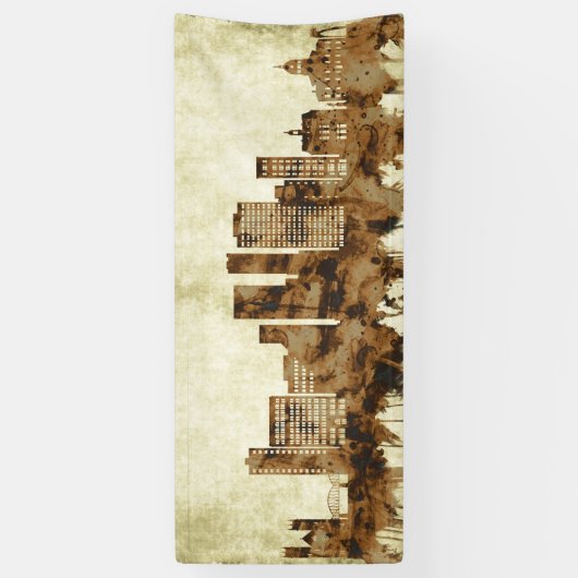 Binghamton New York Cityscape Spandoek (Verticaal)