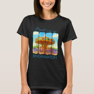 Binghamton New York Reizen Trip Ontmoet me in Bing T-shirt