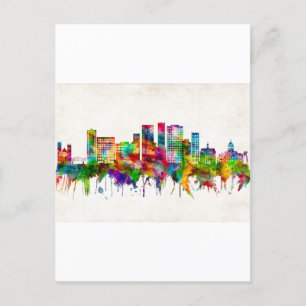 Binghamton New York Skyline Feestdagenkaart