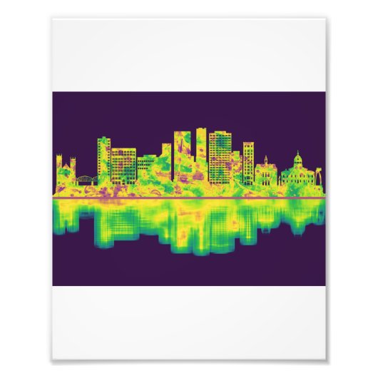 Binghamton New York Skyline Foto Afdruk (Voorkant)