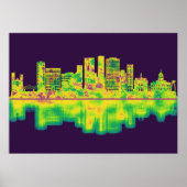 Binghamton New York Skyline Poster (Voorkant)