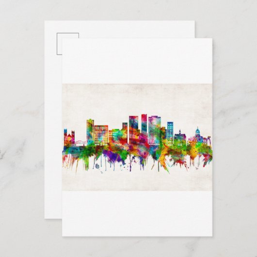 Binghamton New York Skyline Uitnodiging Briefkaart (Voorkant / Achterkant)