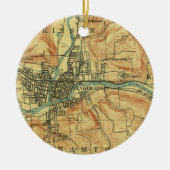 Binghamton NY  kaart Keramisch Ornament (Voorkant)