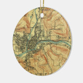 Binghamton NY  kaart Keramisch Ornament (Links)