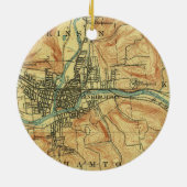 Binghamton NY  kaart Keramisch Ornament (Achterkant)