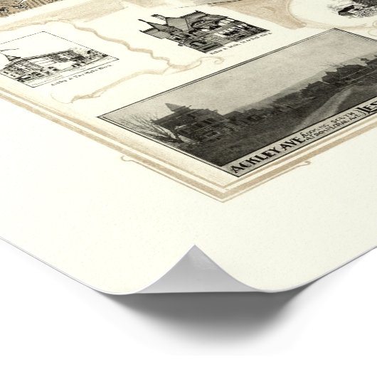 Binghamton, NY Panoramic Map - 1901 Poster (Hoek)