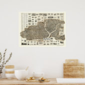 Binghamton, NY Panoramic Map - 1901 Poster (Keuken)