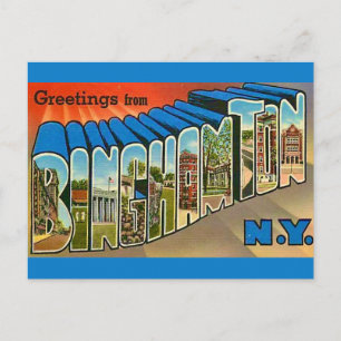 Binghamton NY Vintage Ansichtkaart Briefkaart