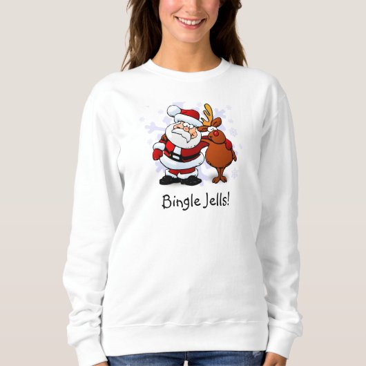 Bingle Jells Santa & Rudolph Holiday Sweatshirt (Voorkant)
