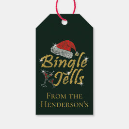 Bingle Jells Tipsy Kerstmis Cadeaulabel