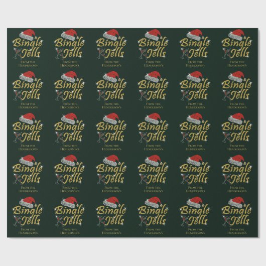 Bingle Jells Tipsy Kerstmis Cadeaupapier (Vlak)