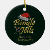 Bingle Jells Tipsy Kerstmis Keramisch Ornament (Voorkant)