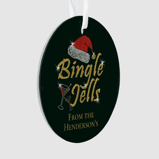 Bingle Jells Tipsy Kerstmis Ornament (voorkant)