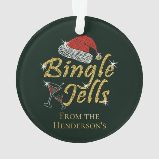 Bingle Jells Tipsy Kerstmis Ornament (achterkant)