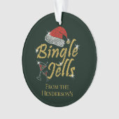 Bingle Jells Tipsy Kerstmis Ornament (voorkant)