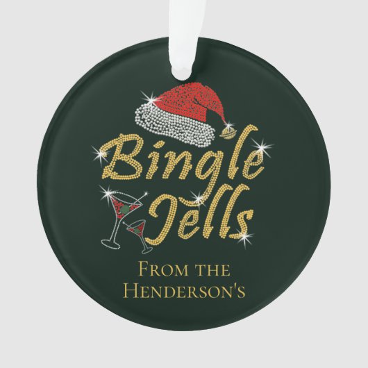 Bingle Jells Tipsy Kerstmis Ornament (voorkant)