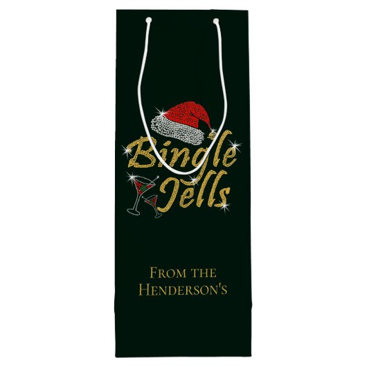 Bingle Jells Tipsy Kerstmis Wijn Cadeautas (Achterkant)