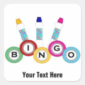 Bingo (aanpasbaar) vierkante sticker (Voorkant)