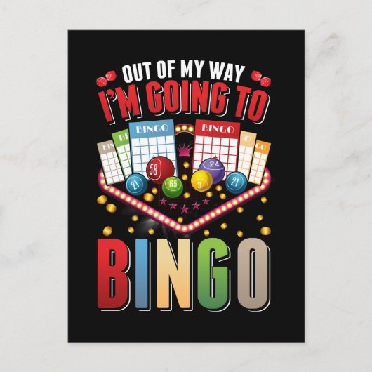 Bingo addict Men Women Funny Bingo Player Briefkaart (Voorkant)