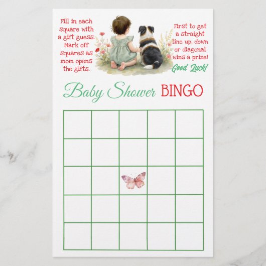  Bingo and Who Knows Mommy Best | Baby Shower Flyer (Voorkant)