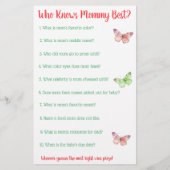  Bingo and Who Knows Mommy Best | Baby Shower Flyer (Achterkant)