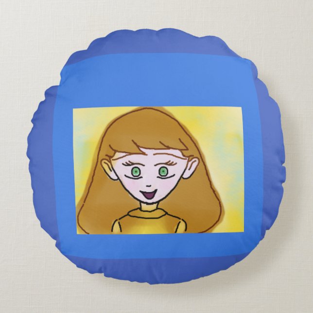 Bingo Anime Ronde Kussen (Voorkant)