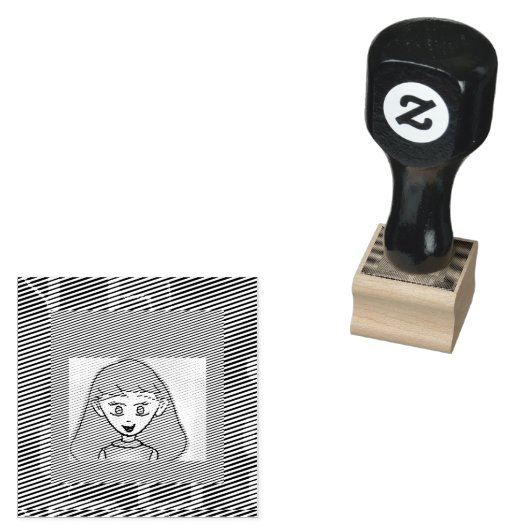 Bingo Anime Wood Art Stamp Rubberstempel (Gestempeld)