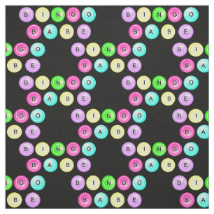Bingo Babe Bingo Balls op Black Stof