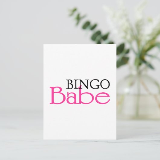 Bingo Babe Briefkaart (Staand voorkant)