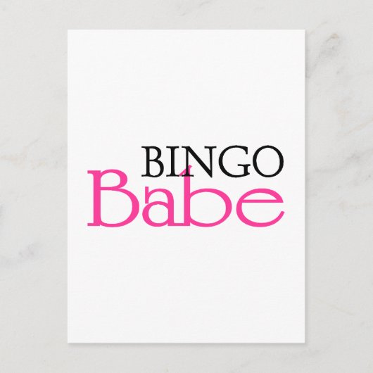 Bingo Babe Briefkaart (Voorkant)