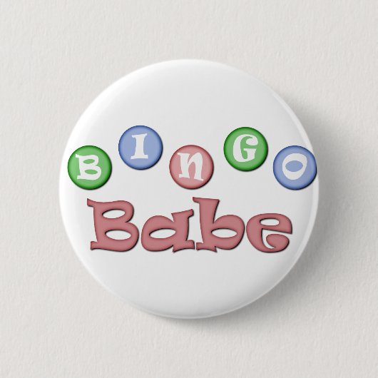 Bingo Babe Ronde Button 5,7 Cm (Voorkant)