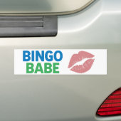 Bingo Babe Schattigee en zelfverzekerde Bingo Love Bumpersticker (Op auto)
