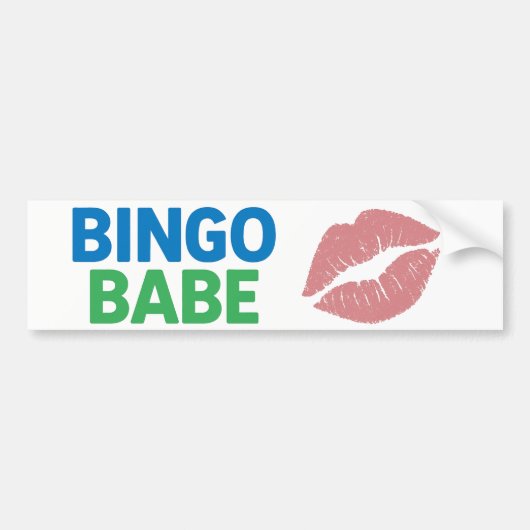 Bingo Babe Schattigee en zelfverzekerde Bingo Love Bumpersticker (Voorkant)