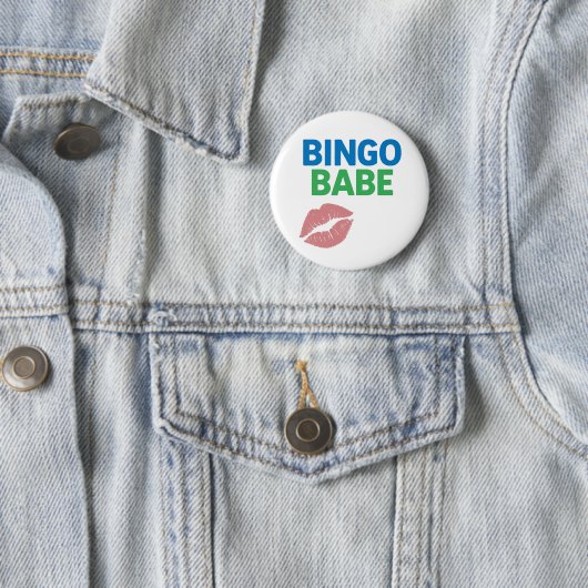 Bingo Babe Schattigee en zelfverzekerde Bingo Love Ronde Button 5,7 Cm (In situ)