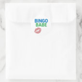 Bingo Babe Schattigee en zelfverzekerde Bingo Love Ronde Sticker (Tas)
