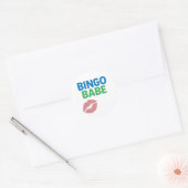 Bingo Babe Schattigee en zelfverzekerde Bingo Love Ronde Sticker (Envelop)