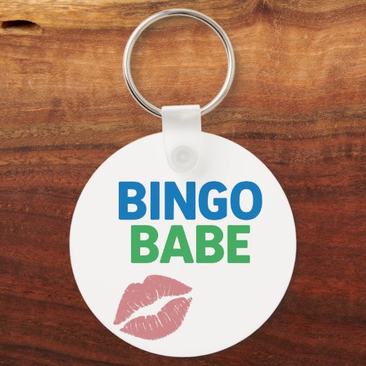 Bingo Babe Schattigee en zelfverzekerde Bingo Love Sleutelhanger (Achterkant)