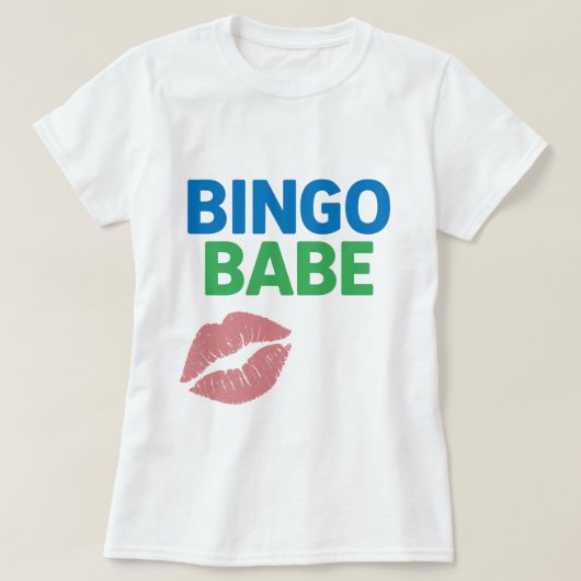 Bingo Babe Schattigee en zelfverzekerde Bingo Love T-shirt (Design voorkant)