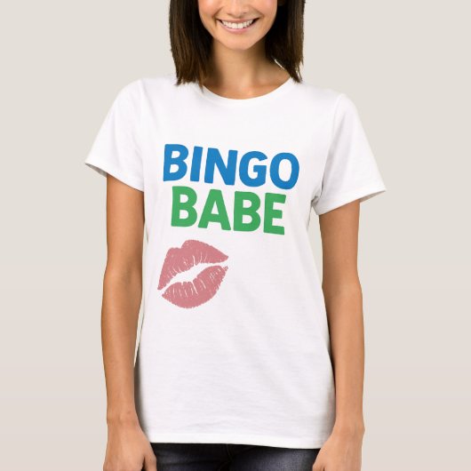 Bingo Babe Schattigee en zelfverzekerde Bingo Love T-shirt (Voorkant)