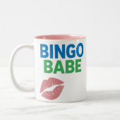 Bingo Babe Schattigee en zelfverzekerde Bingo Love Tweekleurige Koffiemok (Links)