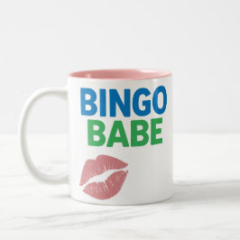 Bingo Babe Schattigee en zelfverzekerde Bingo Love Tweekleurige Koffiemok