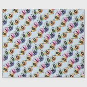 Bingo Baby Blauw Inpakpapier (Vlak)