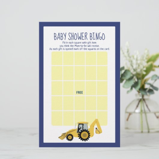 Bingo Baby shower Bingo (Staand voorkant)