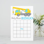Bingo baby shower bouwkraan (Staand voorkant)