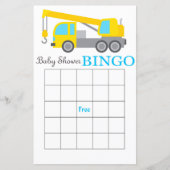 Bingo baby shower bouwkraan (Voorkant)
