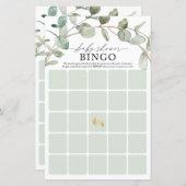 Bingo Baby shower Game (Voorkant / Achterkant)