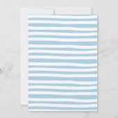 Bingo Baby shower Game Blue White Kaart (Achterkant)