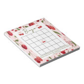 Bingo baby shower game Cherry Sweet  Notitieblok (Schuin)