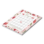 Bingo baby shower game Cherry Sweet  Notitieblok (Linkerzijde)