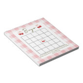 Bingo baby shower game Cherry Sweet  Notitieblok (Schuin)